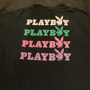 Vintage Playboy Bunny T Shirt Colorful Logo Size Large Unique Rare